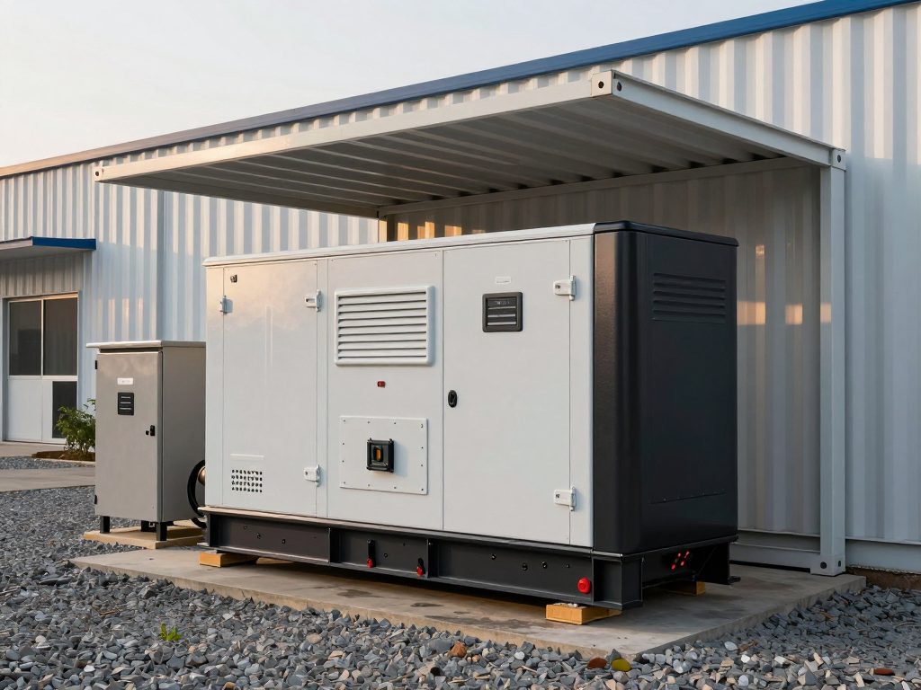 Genset silent 100 kVA tipe kontainer dengan panel distribusi